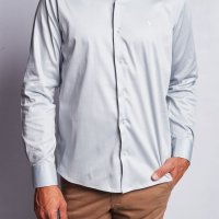 Camisa Compreterno Elastano Prata Acetinada