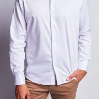 Camisa Compreterno Elastano Branca Acetinado