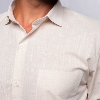 Camisa Falad Comfort Areia Mescla