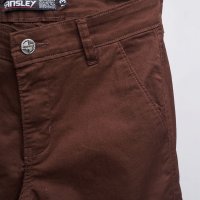 Calça de Sarja Slim Marrom