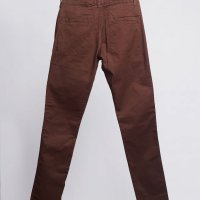 Calça de Sarja Slim Marrom