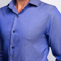 Camisa Tencel Azul Bic