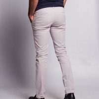 Calça de Sarja Slim Prata