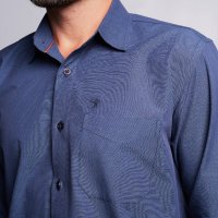 Camisa Falad Comfort Azul  Detalhe