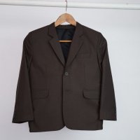 Blazer Infantil de Microfibra Marrom Escuro