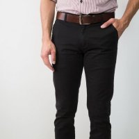 Calça de Sarja Slim Specific Preta Bolso Faca