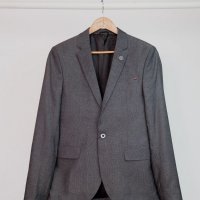 Blazer de Linho SIV Slim Chumbo