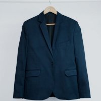 Blazer de Sarja Azul Marinho