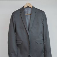 Blazer de Sarja Cinza Escuro