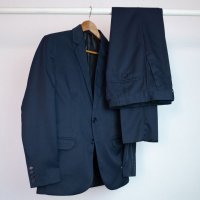 Terno Gabardine Azul Marinho