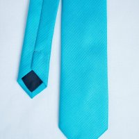 Gravata Premium Texturizada Azul Tiffany Listras Slim